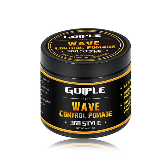 Natural Wave Pomade for Men Strong Hold, Easy Wash 360 Wave Training Hair Cream, Waves Grease for Men Promotes Layered Waves, Moisture, Control and Silky Shine 4Oz