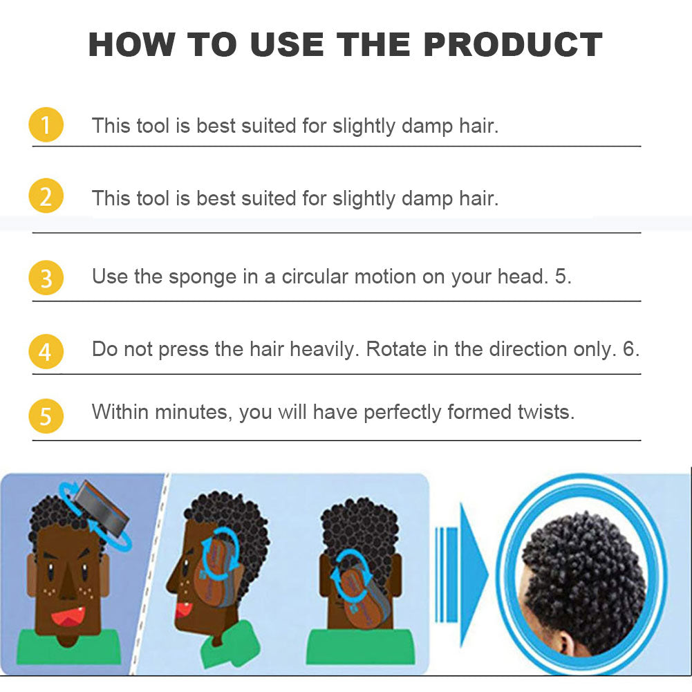 Double Sides Magic Twist  Sponge Hair Brush