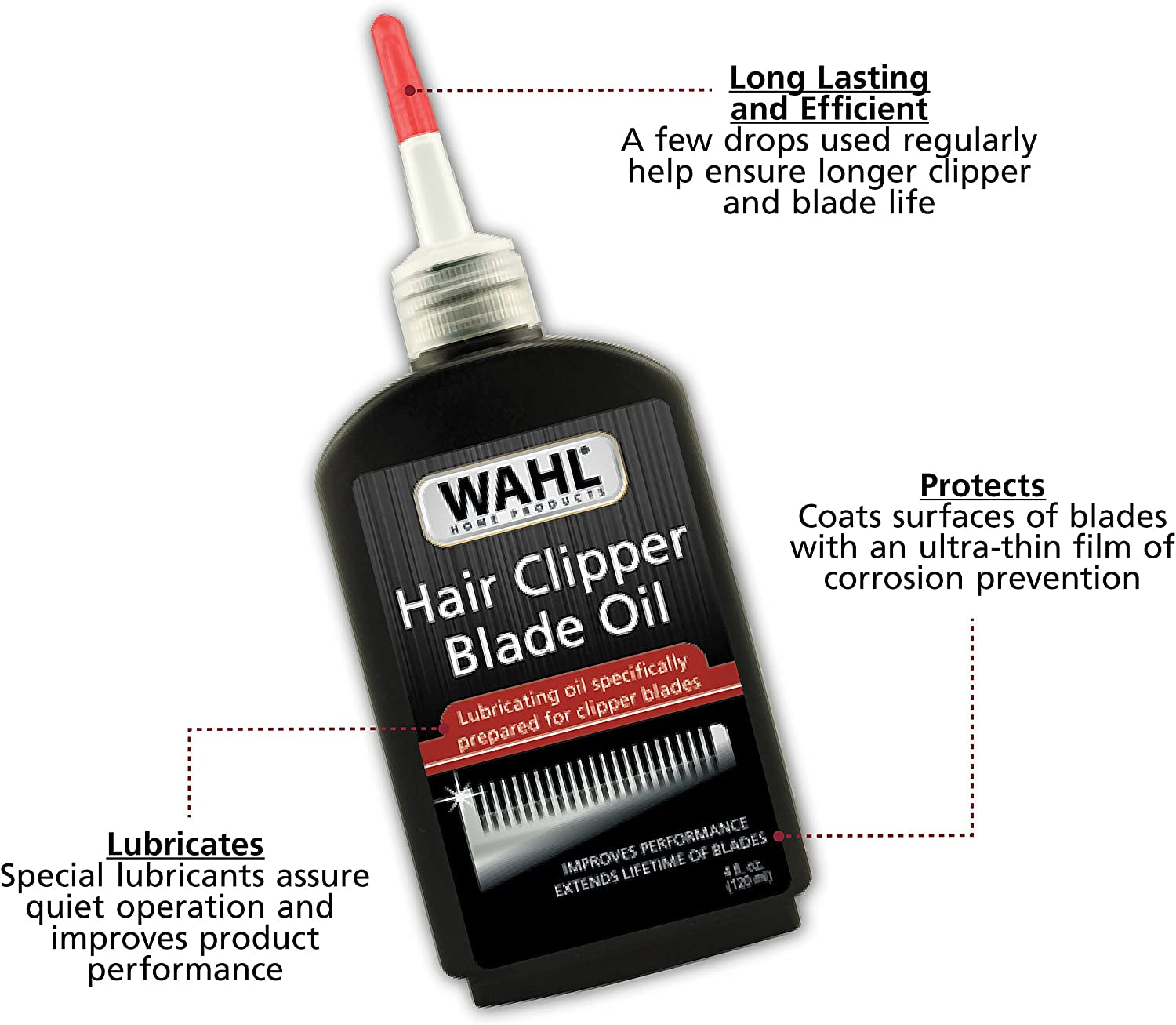 Wahl Premium Hair Clipper Blade Lubricating Oil - 4 fluid ounces
