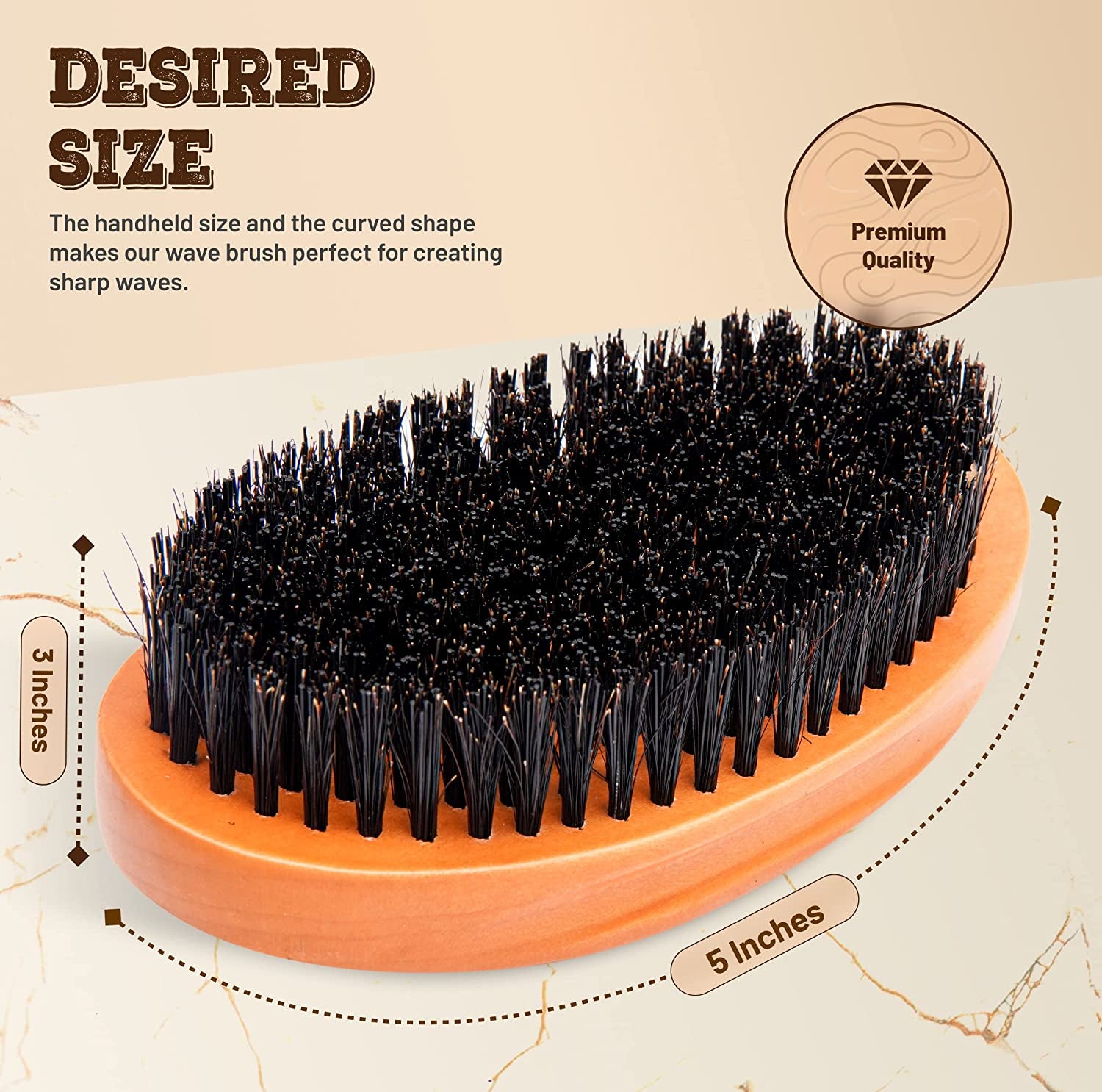 Medium Hard Curved Wave Pocket Brush